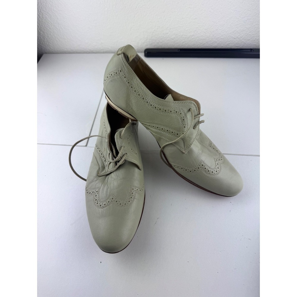 Republique Femme Leather Wingtip Oxfords Lace‎ Up Flats Size 39 8 8.5 European